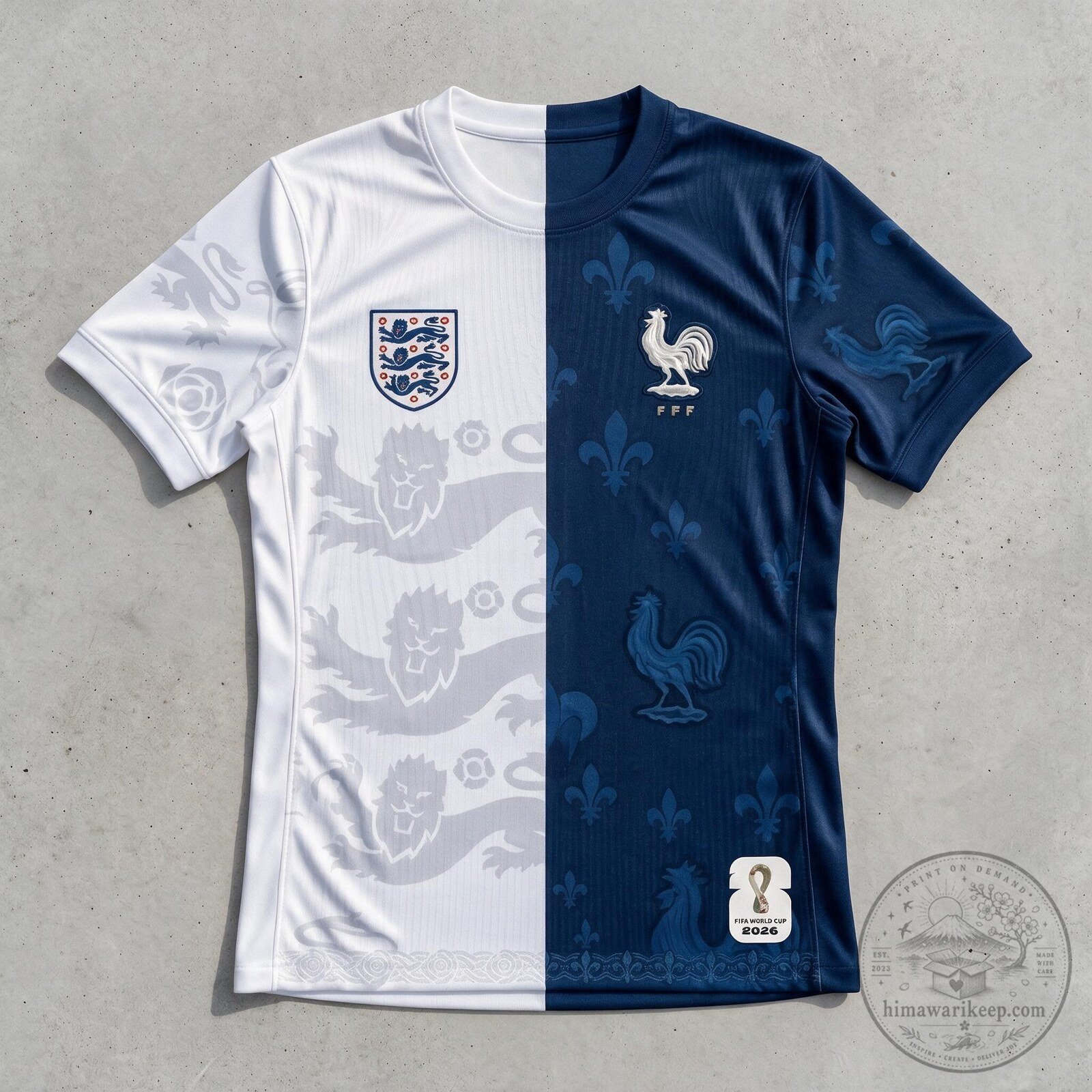 England vs France FIFA World Cup 2026 Soccer Jersey 6 England vs France FIFA World Cup 2026 Soccer Jersey