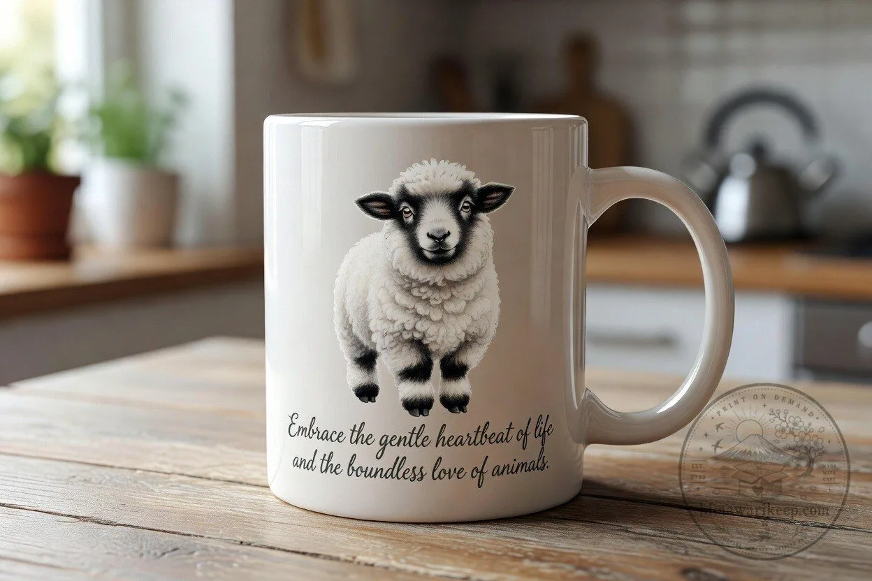 Cute Sheep Ceramic Mug