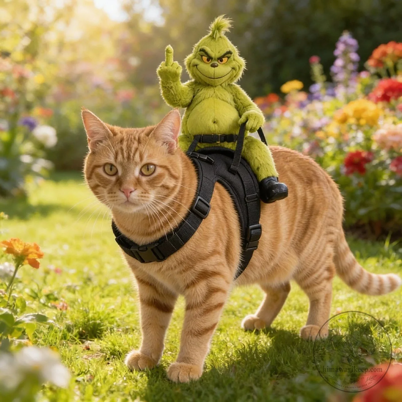 Funny Grinch Rider Dog Harness 8 Funny Grinch Rider Dog Harness