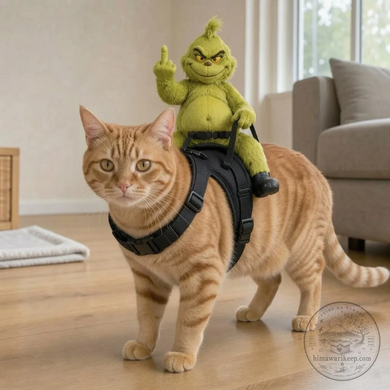 Funny Grinch Rider Dog Harness 9 Funny Grinch Rider Dog Harness